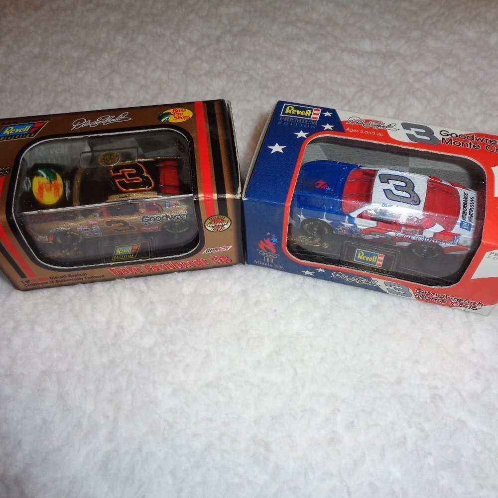 Dale Earnhardt Olympic & Bass Pro 1/64 Revell Cars
